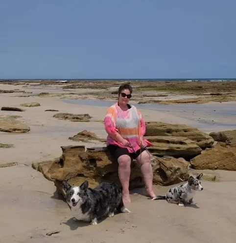 at the beach
